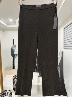 Jules & Leopold Women’s Black Sparkle Straight-Leg Pants Size M